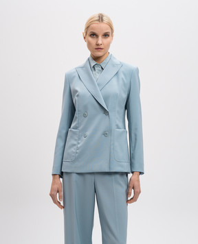 Max Mara Weekend NERVOSO blue double-breasted wool jacket NERVOSO