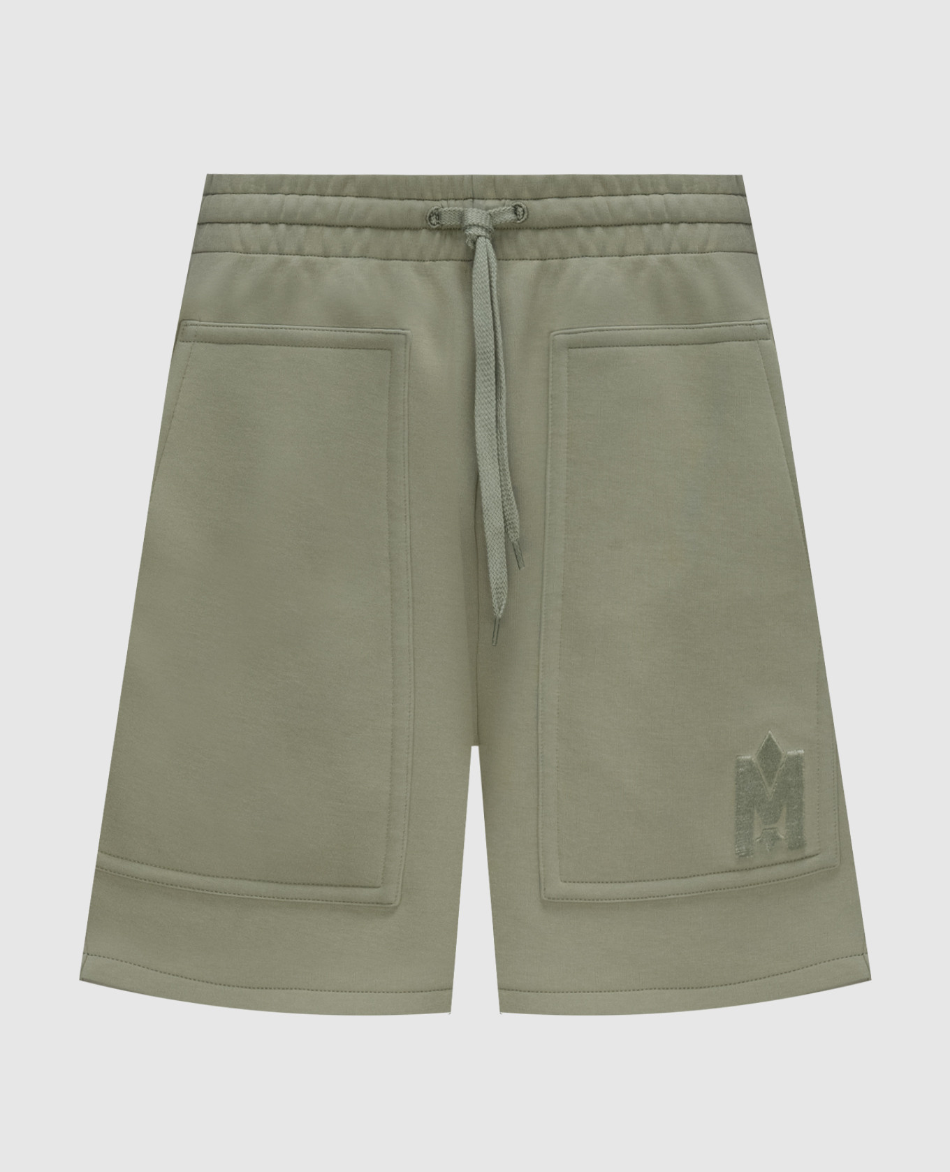 Elwood-z green shorts with textured logo patch mackage