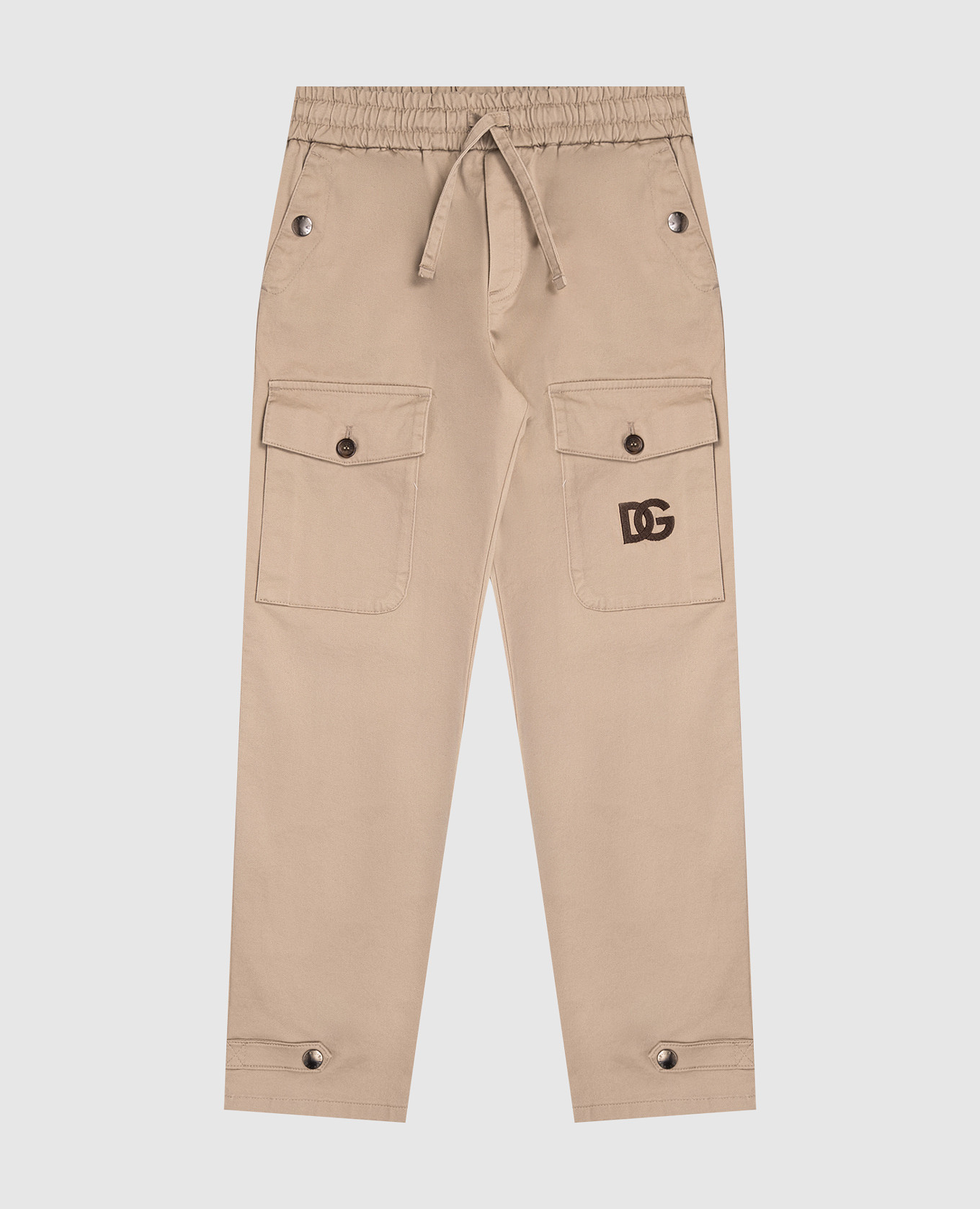 

Children's beige cargo pants with monogram embroidery Dolce&Gabbana