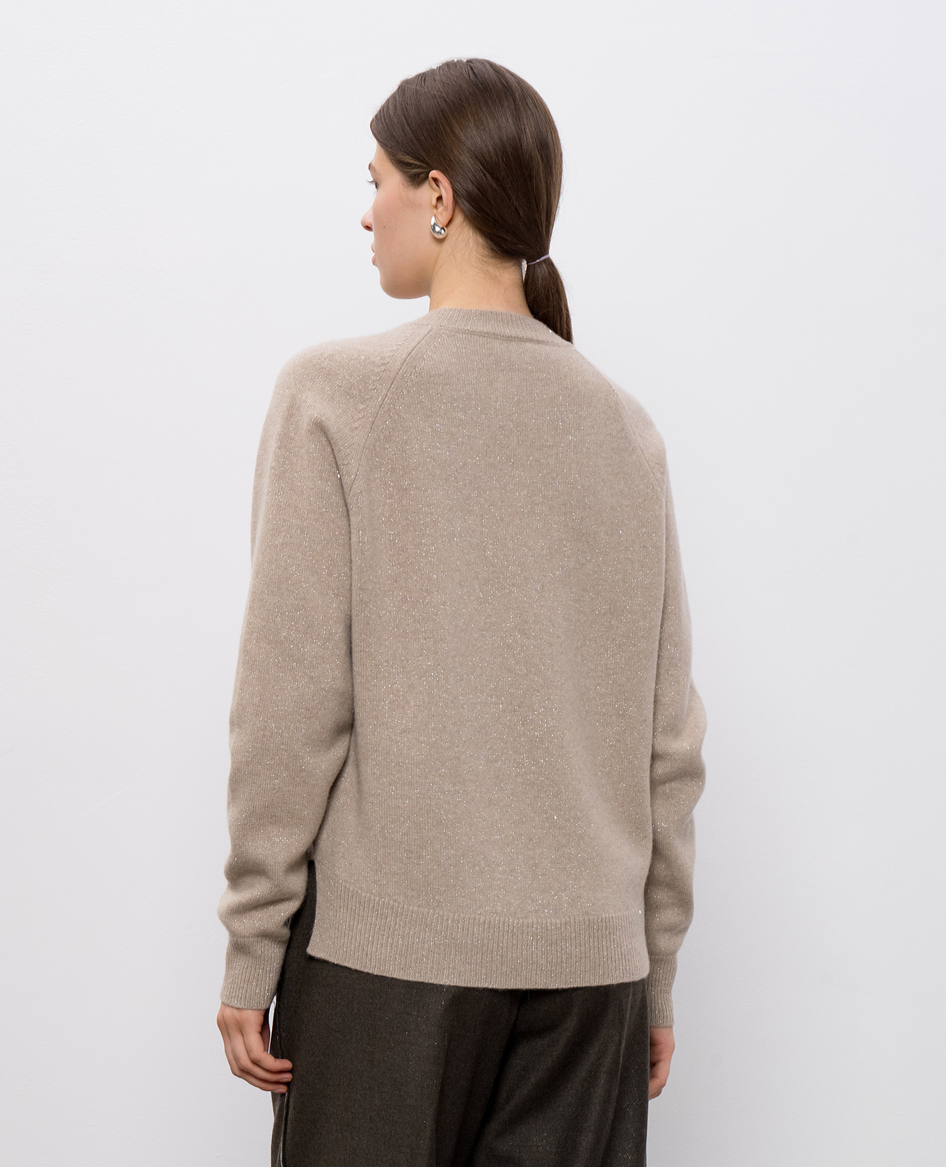 

Beige wool and cashmere pullover with lurex Peserico