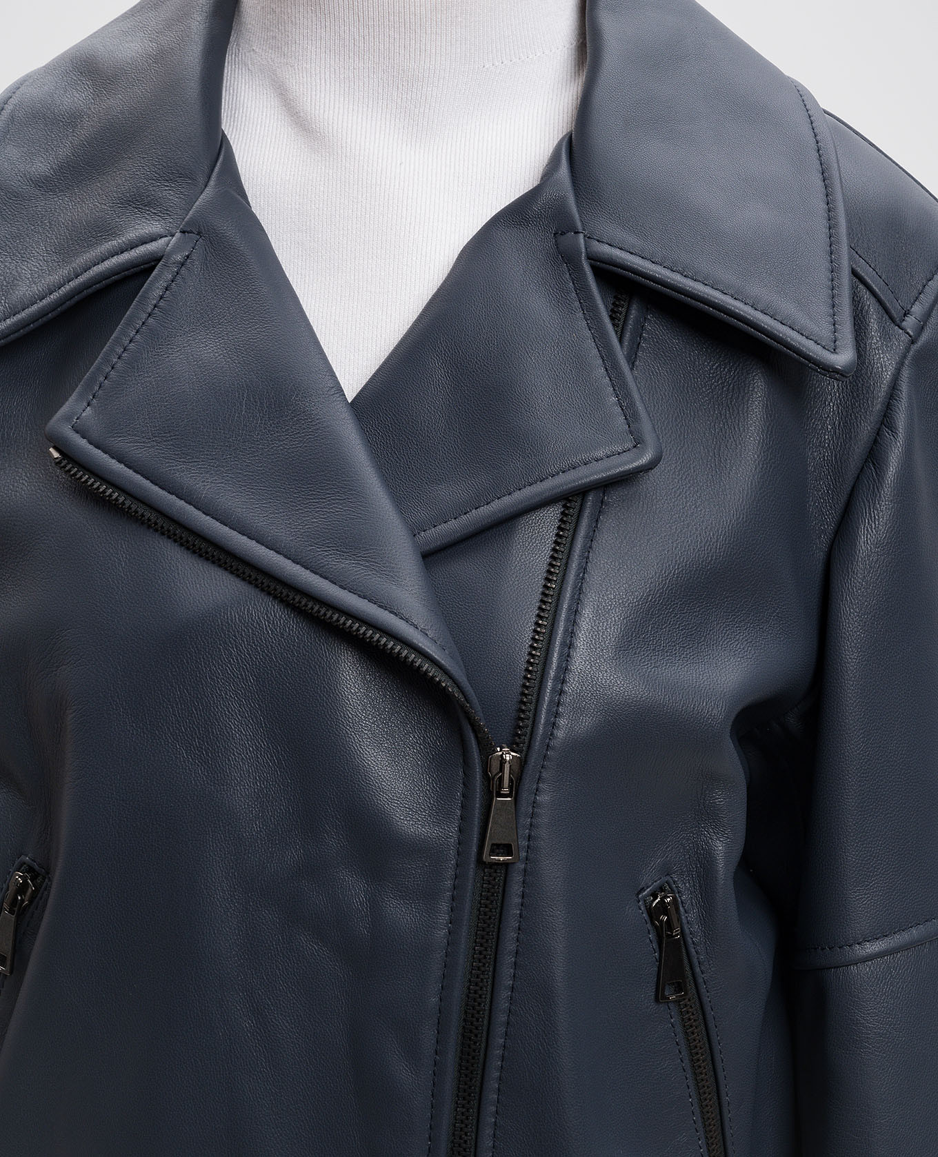 

Blue leather jacket Milos Simonetta Ravizza