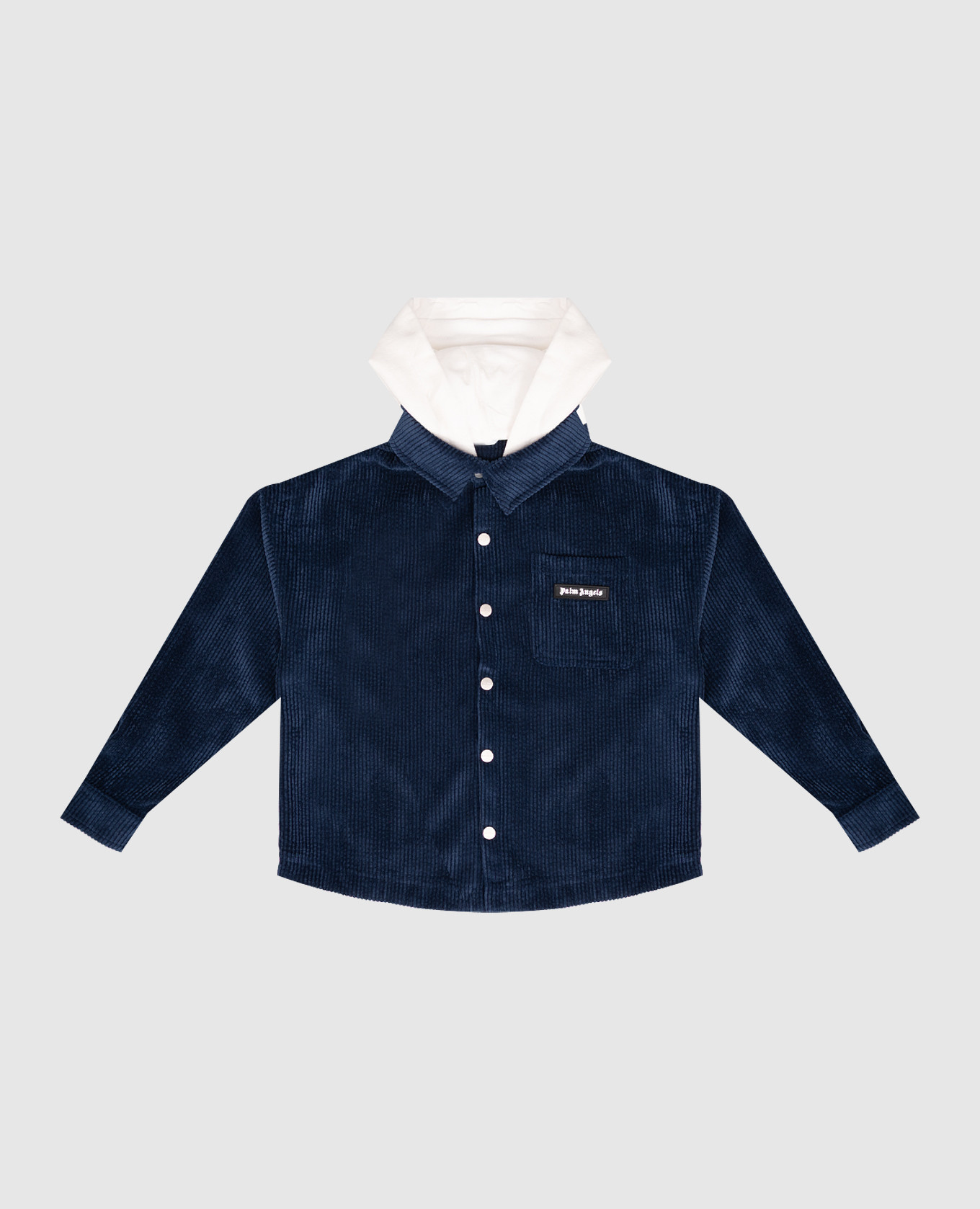 

Children's blue corduroy jacket with logo Palm Angels