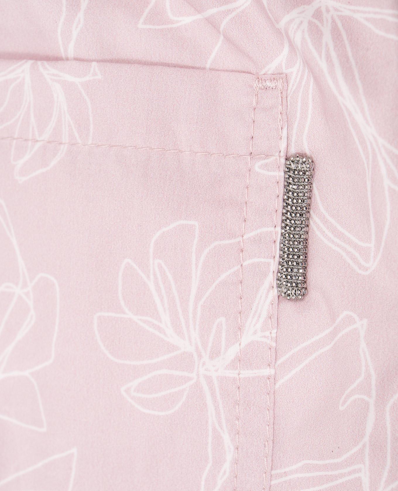 

Children's pink floral print cargo pants with monil chain Brunello Cucinelli