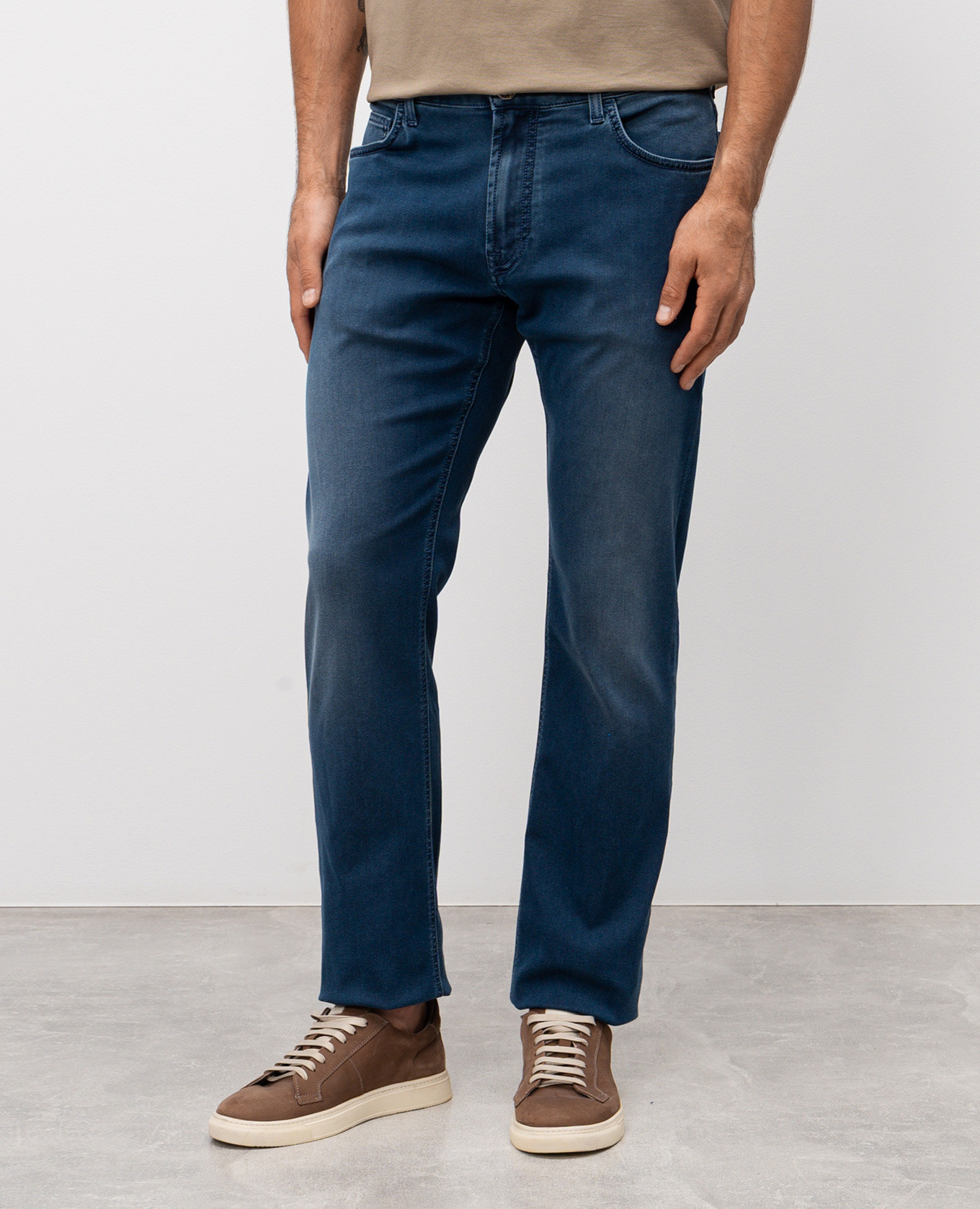 

Blue jeans with logo Stefano Ricci