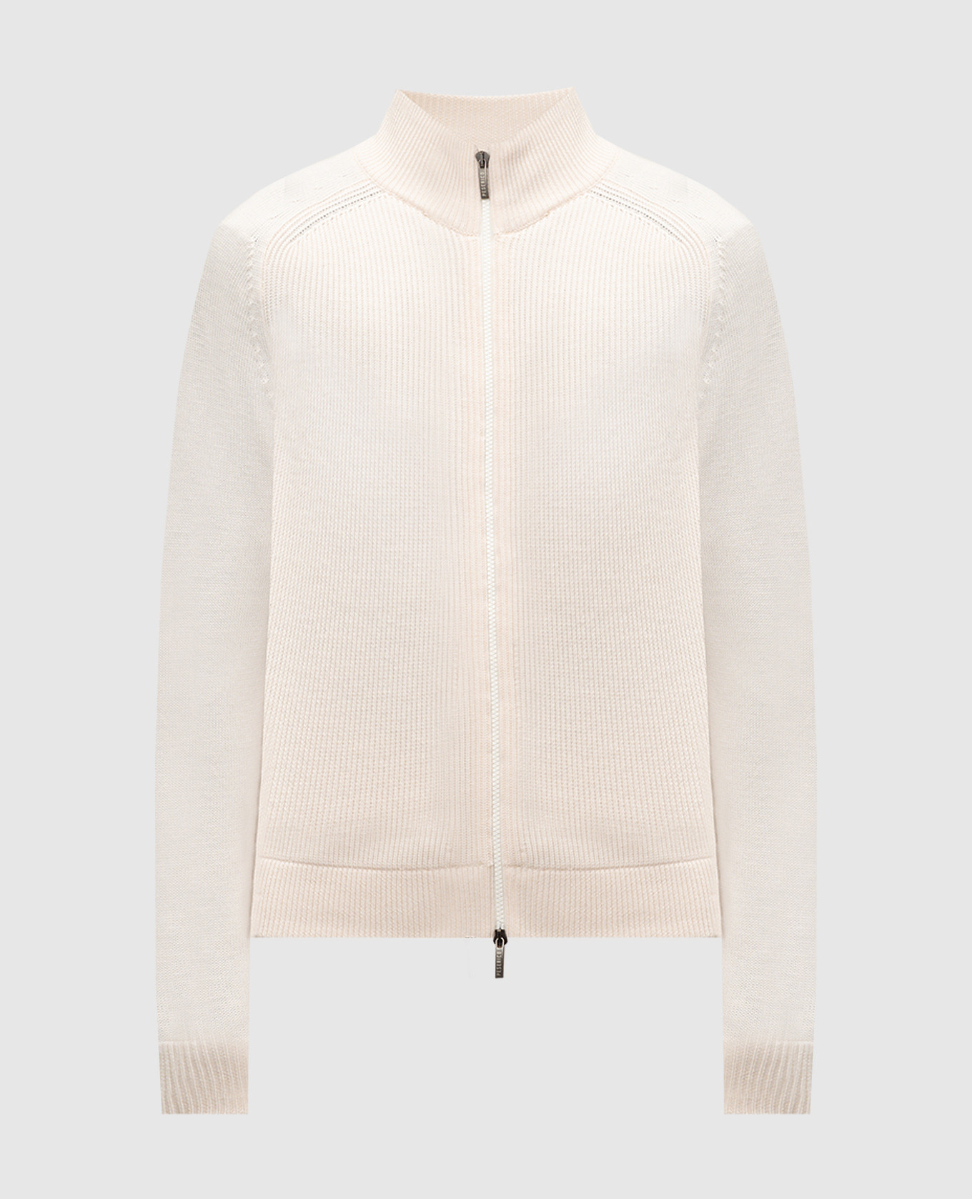 Beige wool cardigan peserico