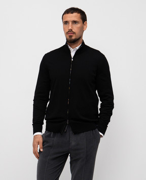 ISAIA Black wool cardigan MG8019YP005