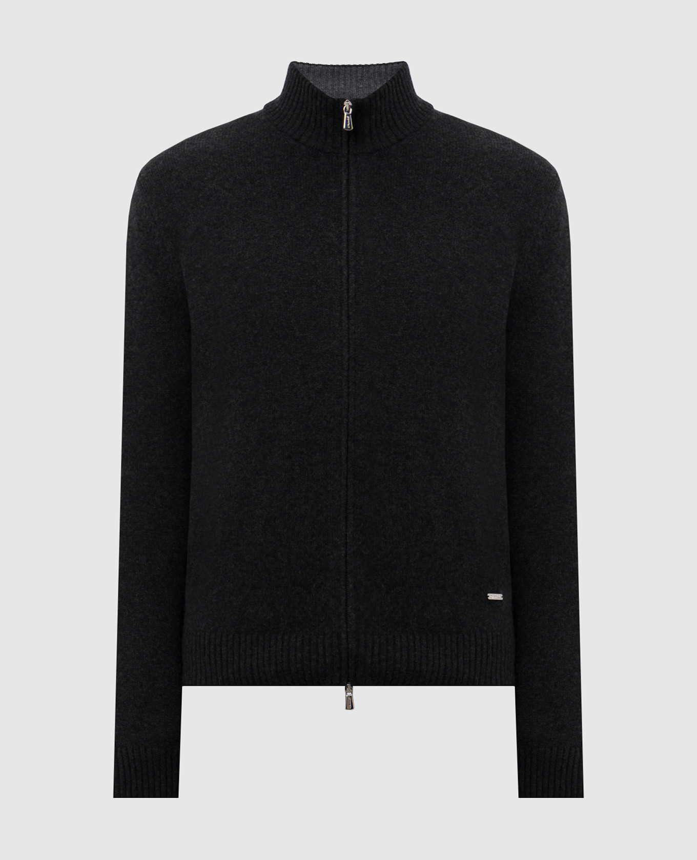 

Gray cashmere cardigan with logo Enrico Mandelli, Grey