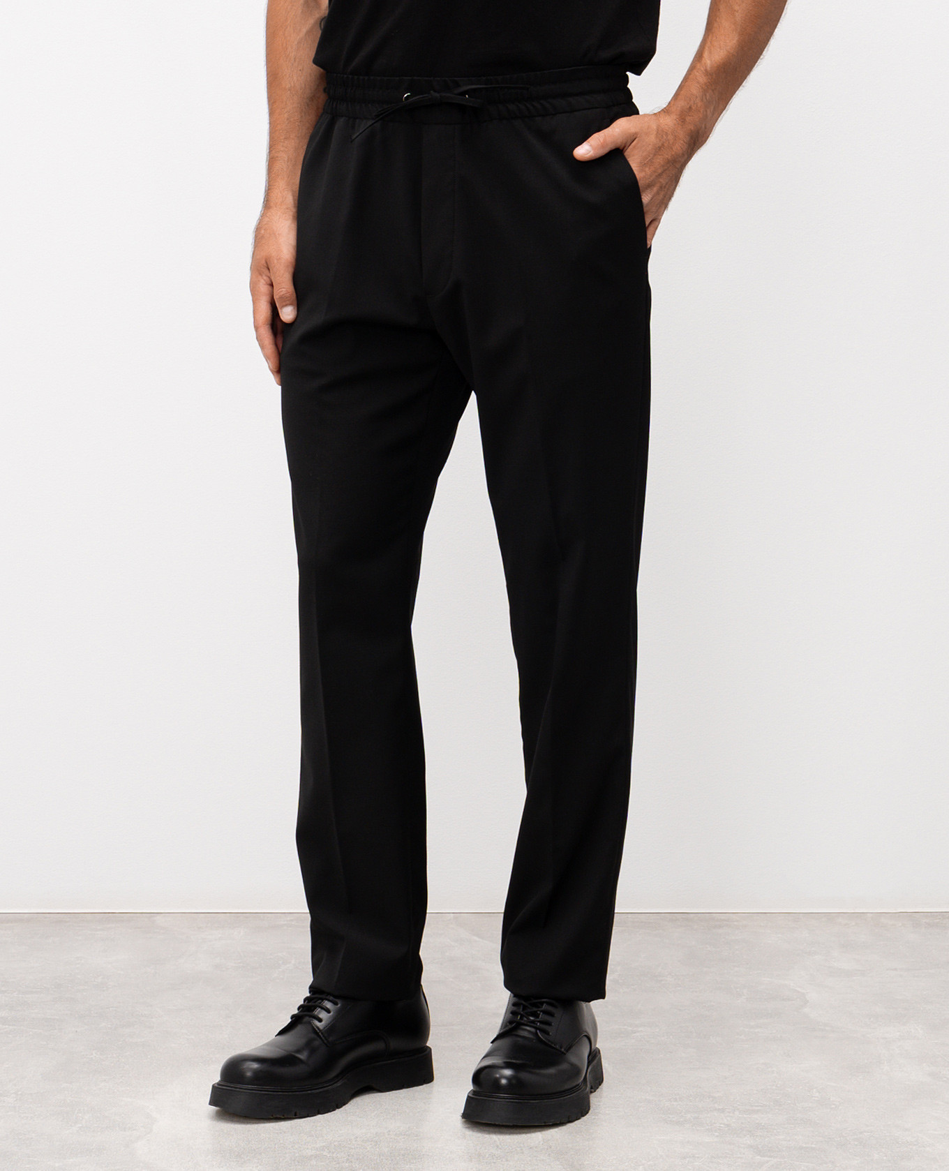 

Black wool pants with logo Iceberg