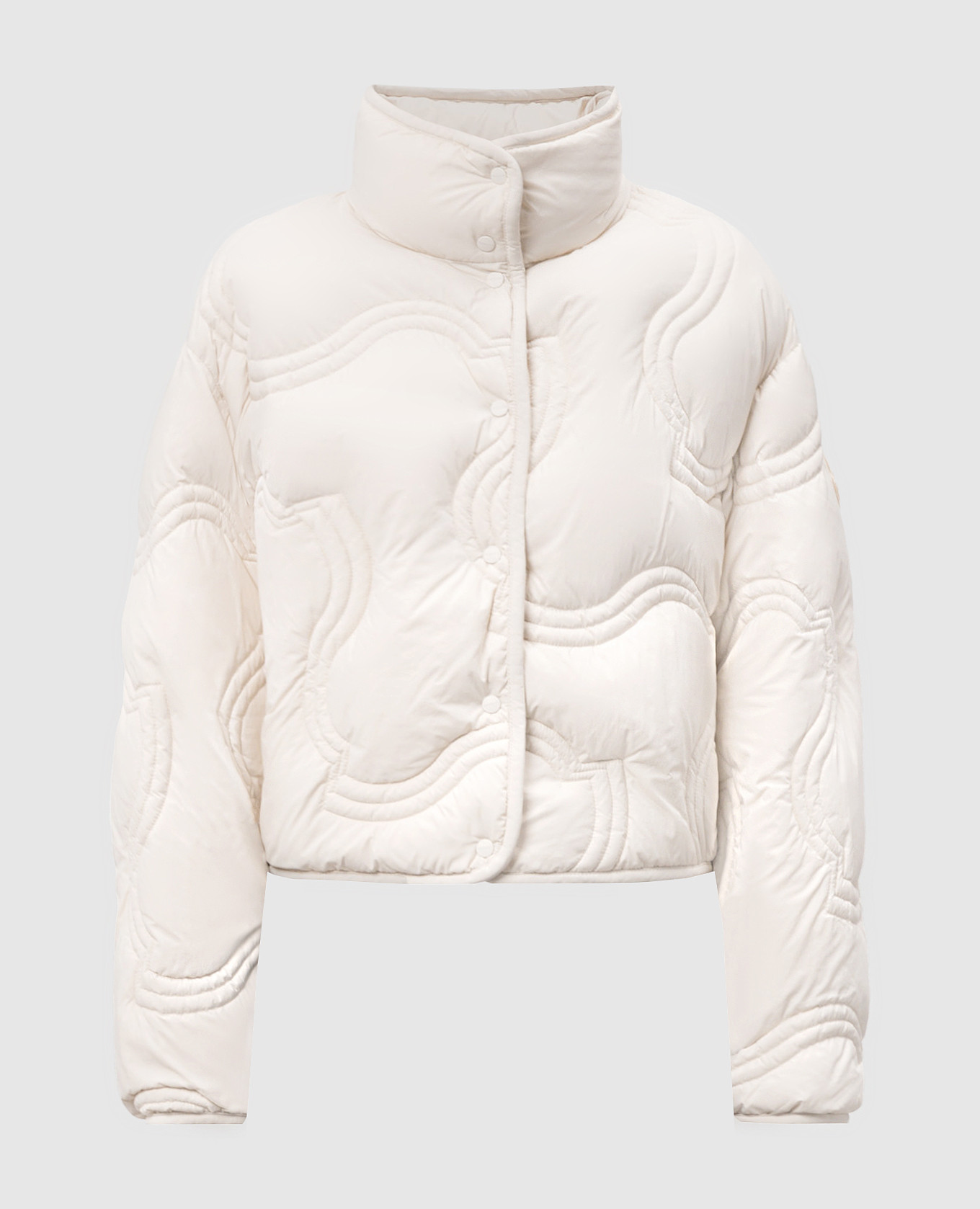 

White Beryl down jacket with logo patch Moncler