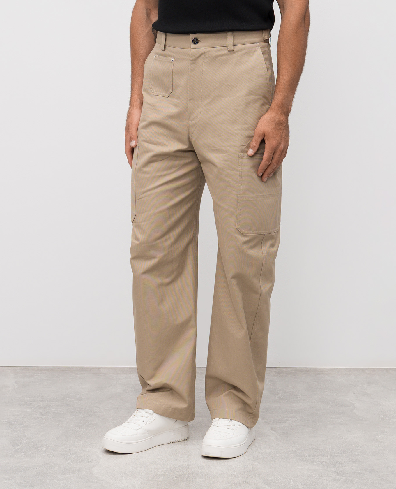 

Beige cargo pants with logo embroidery Givenchy