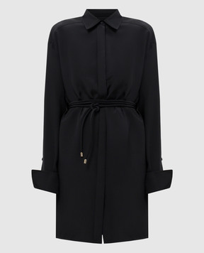 Max Mara Sportmax Black EOLIE silk shirt dress EOLIE