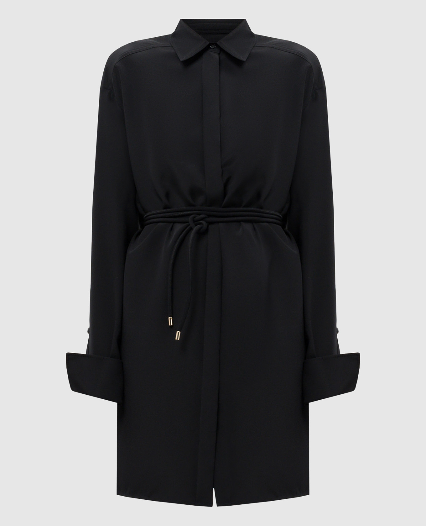 

Black EOLIE silk shirt dress Max Mara Sportmax