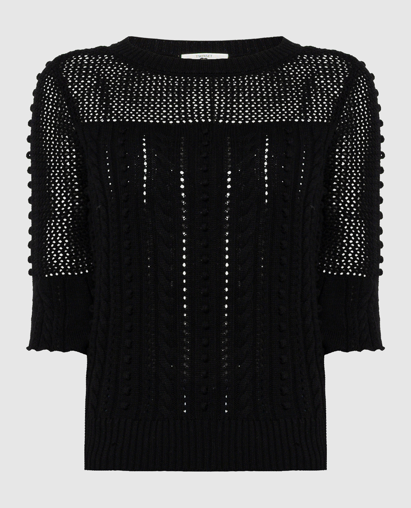 

Black jumper in textured pattern Twinset, Черный