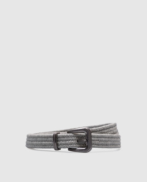 Brunello Cucinelli Gray belt with monil chain M0NALC281st