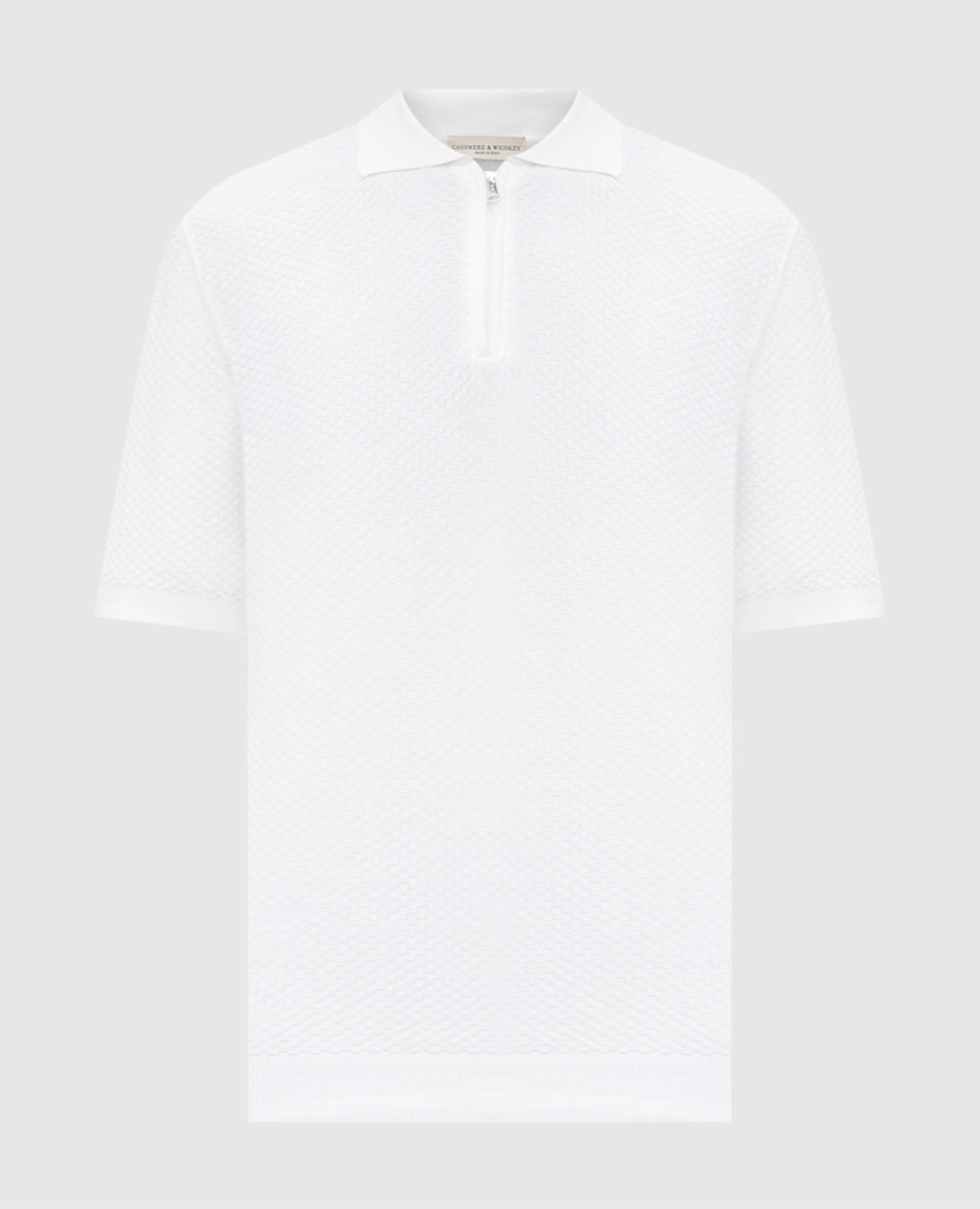 

White polo shirt with a pattern Cashmere&Whiskey