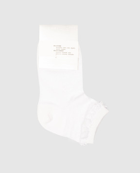 RiminiVeste Children's white Ciocca socks with lace 4114P