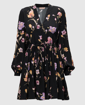 Twinset Black floral print mini dress 251TP2773