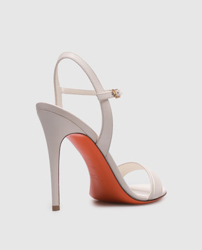 Santoni White leather sandals WHLL71501HA2TYLC