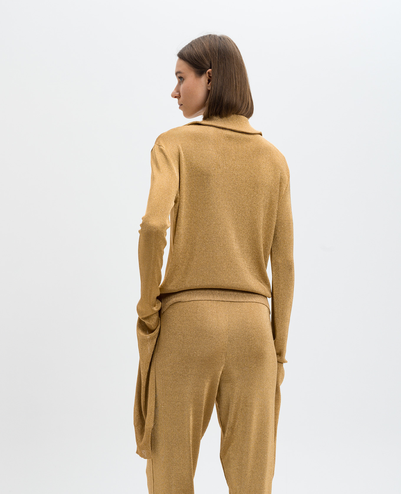 

Beige pullover with lurex and long sleeves Coperni