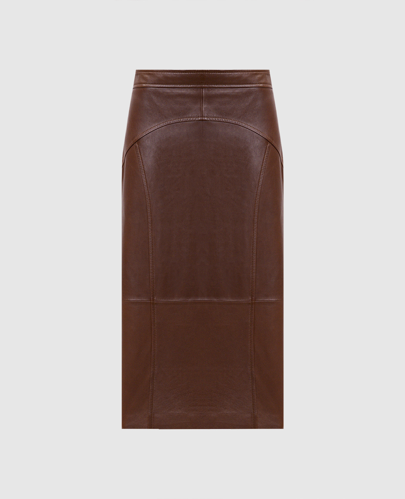 

Brown leather pencil skirt TAIGA Max Mara