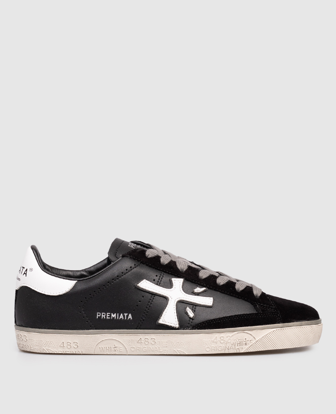 Black leather sneakers STEVEN Premiata