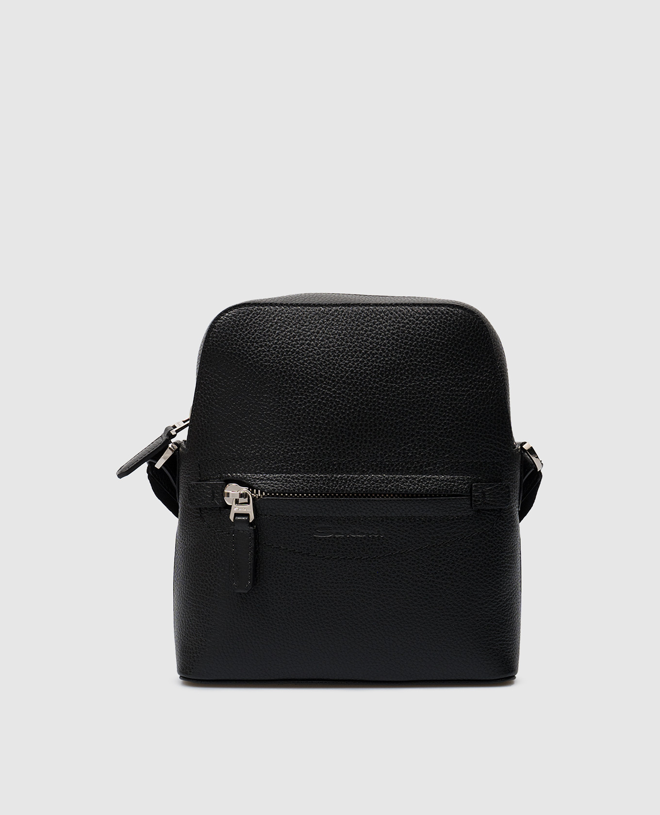 Black leather bag