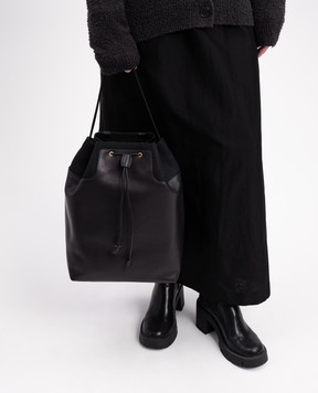 The Row Black leather backpack Spring W1784W269L72