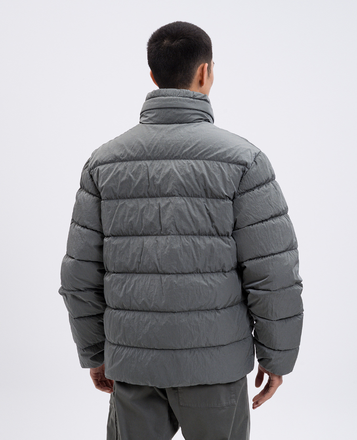 

Green Chrome-R down jacket with logo C.P. Company