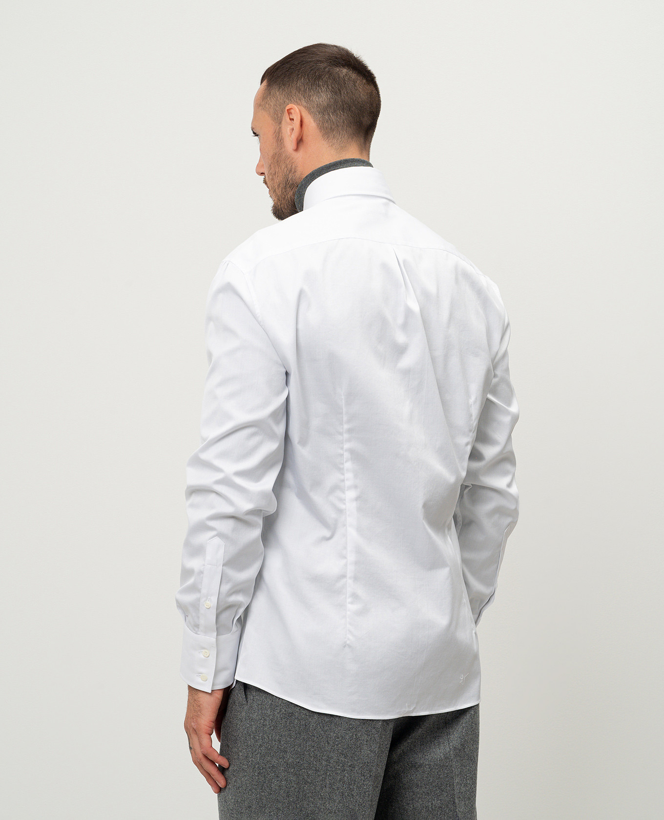 

White shirt with a figured bottom Brunello Cucinelli