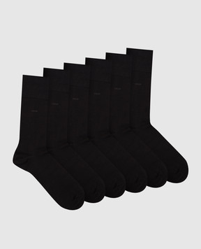 CDLP Set of black socks with logo pattern MSO006122226