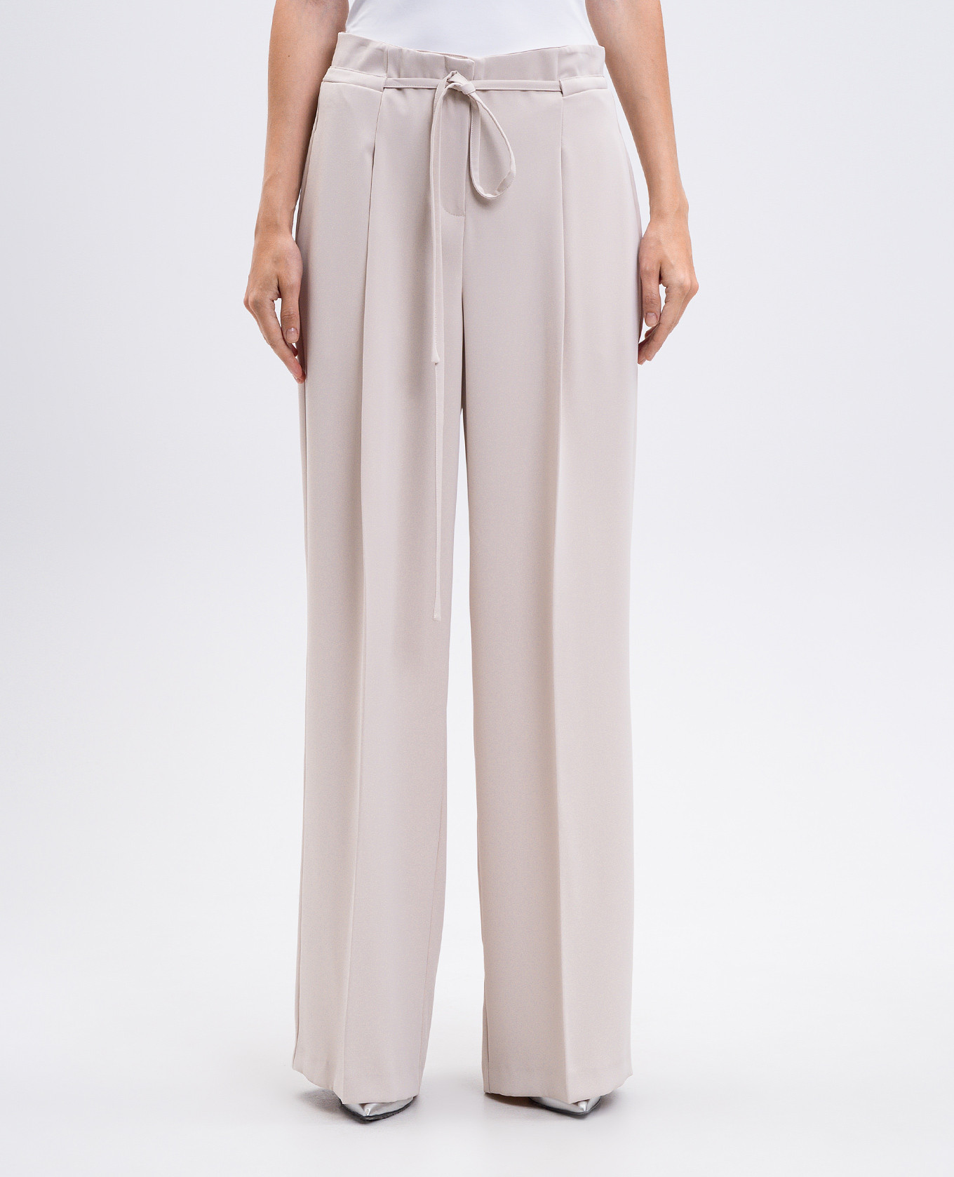 

Beige pants with logo Twinset