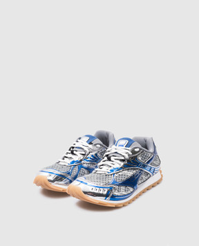 Bottega Veneta Orbit logo combo sneakers in gray 741357V2X40