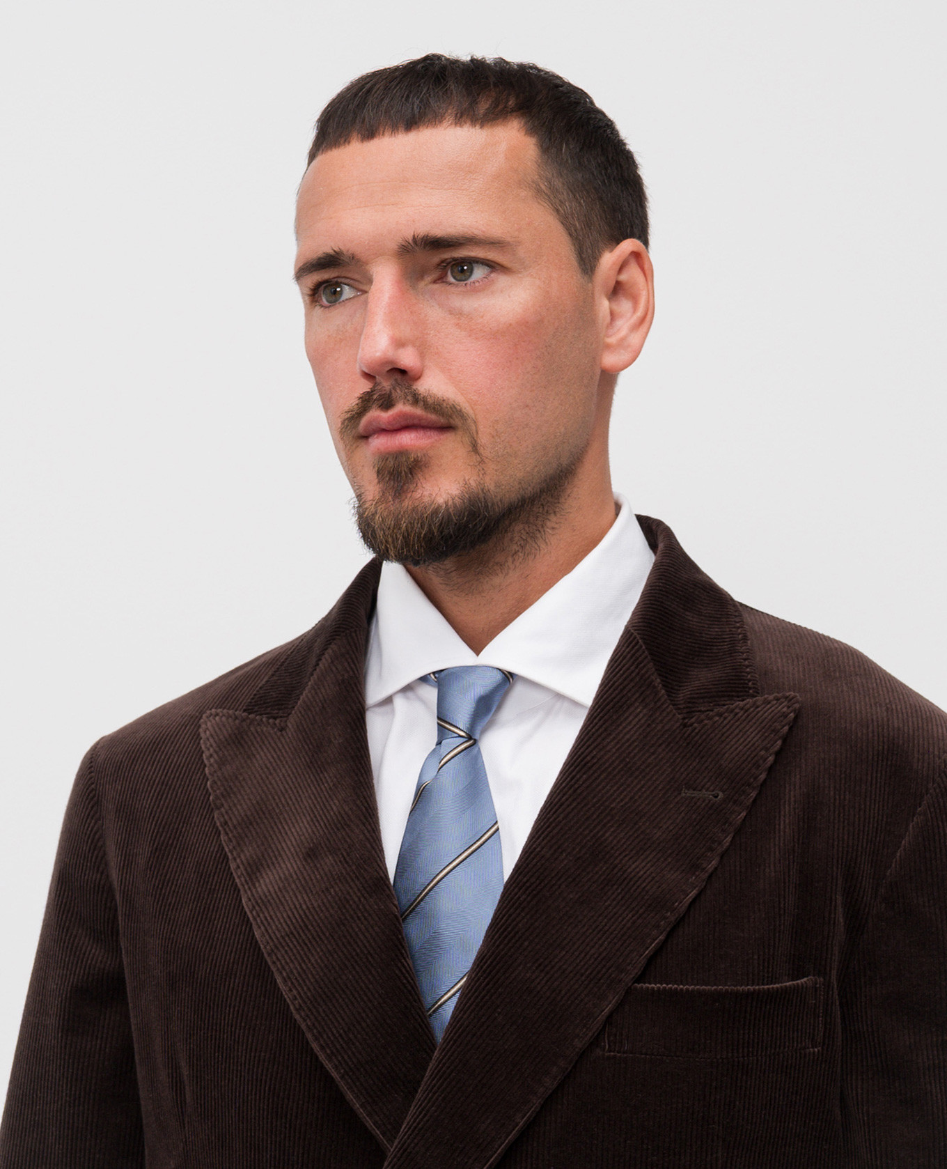 Blue striped silk tie Brunello Cucinelli 2
