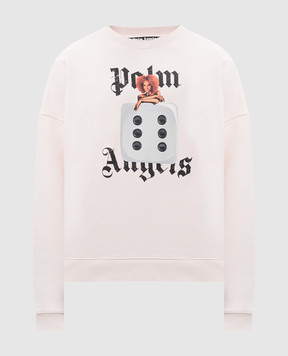 Palm Angels Pink Holly Pin Up Sweatshirt PMBA080S25FLE003