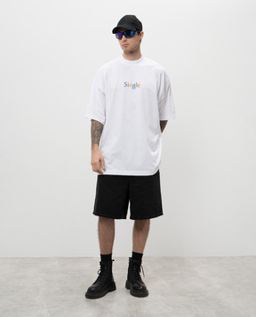 Vetements White T-shirt with Single print UA66TR700Wm