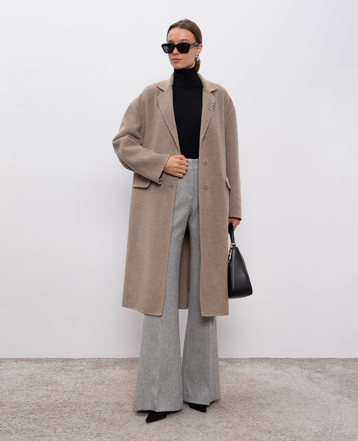 

Beige wool and cashmere coat Ermanno Scervino