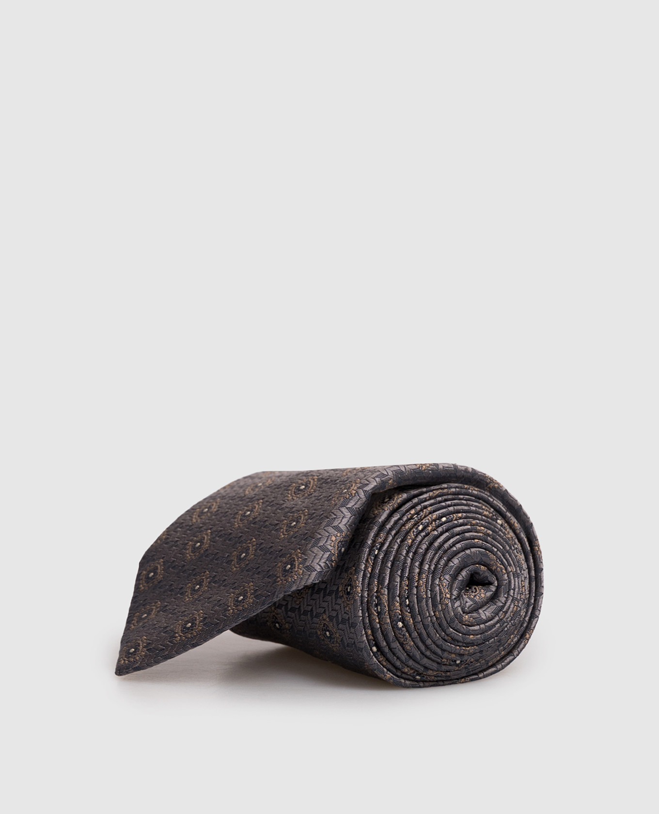 

Gray patterned silk tie Brunello Cucinelli, Grey