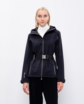 Moncler Grenoble Black Shell Windbreaker with logo J20981A00002597FA