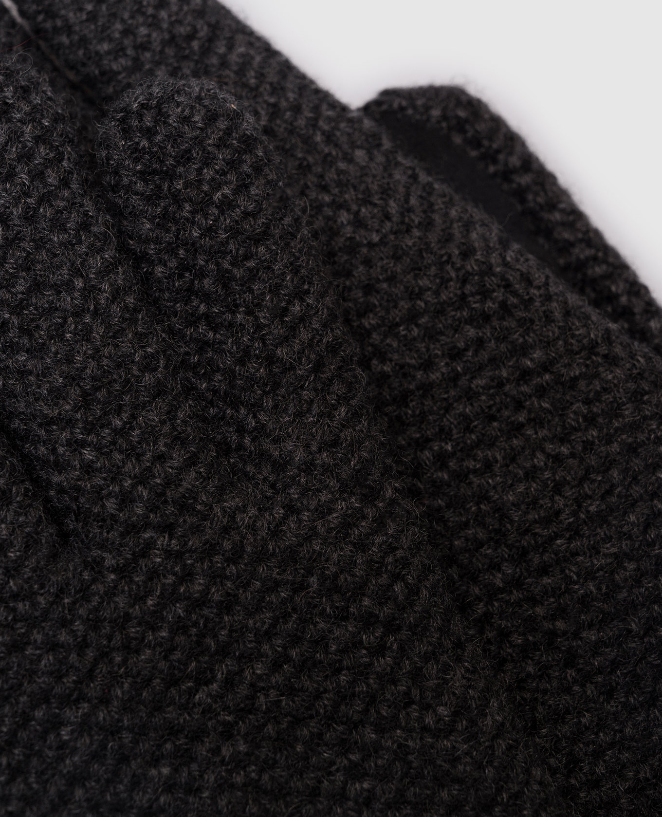 

Gray cashmere and suede combination gloves MooRER, Grey