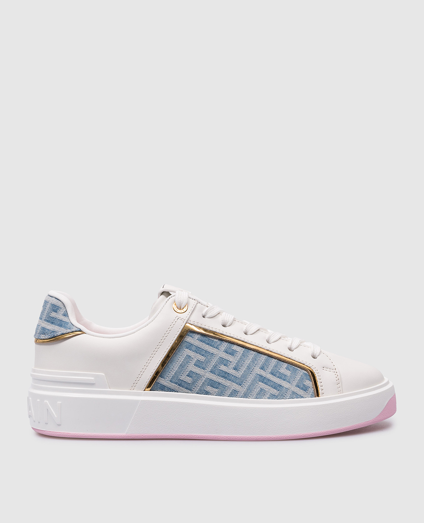 

White B-Court combo sneakers Balmain