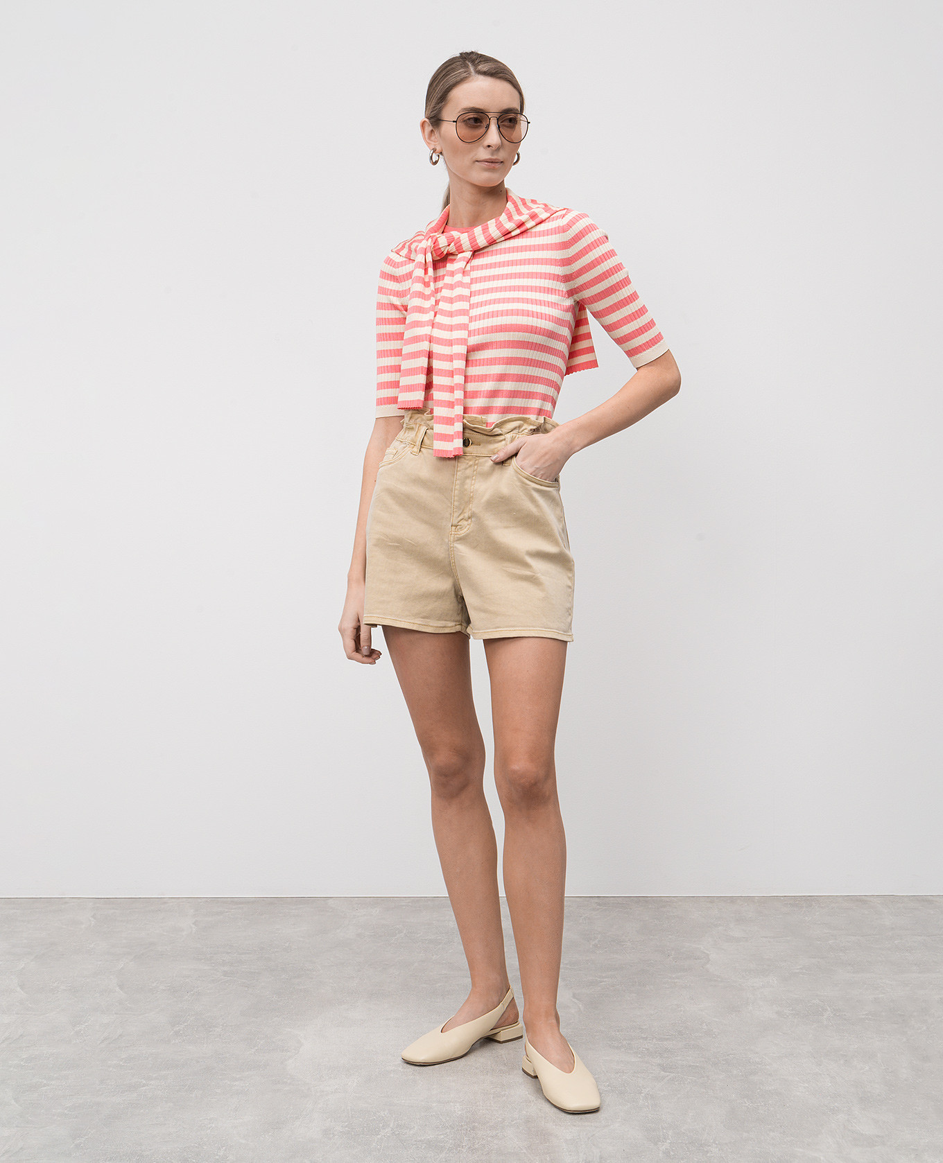 

Pink striped T-shirt Twinset