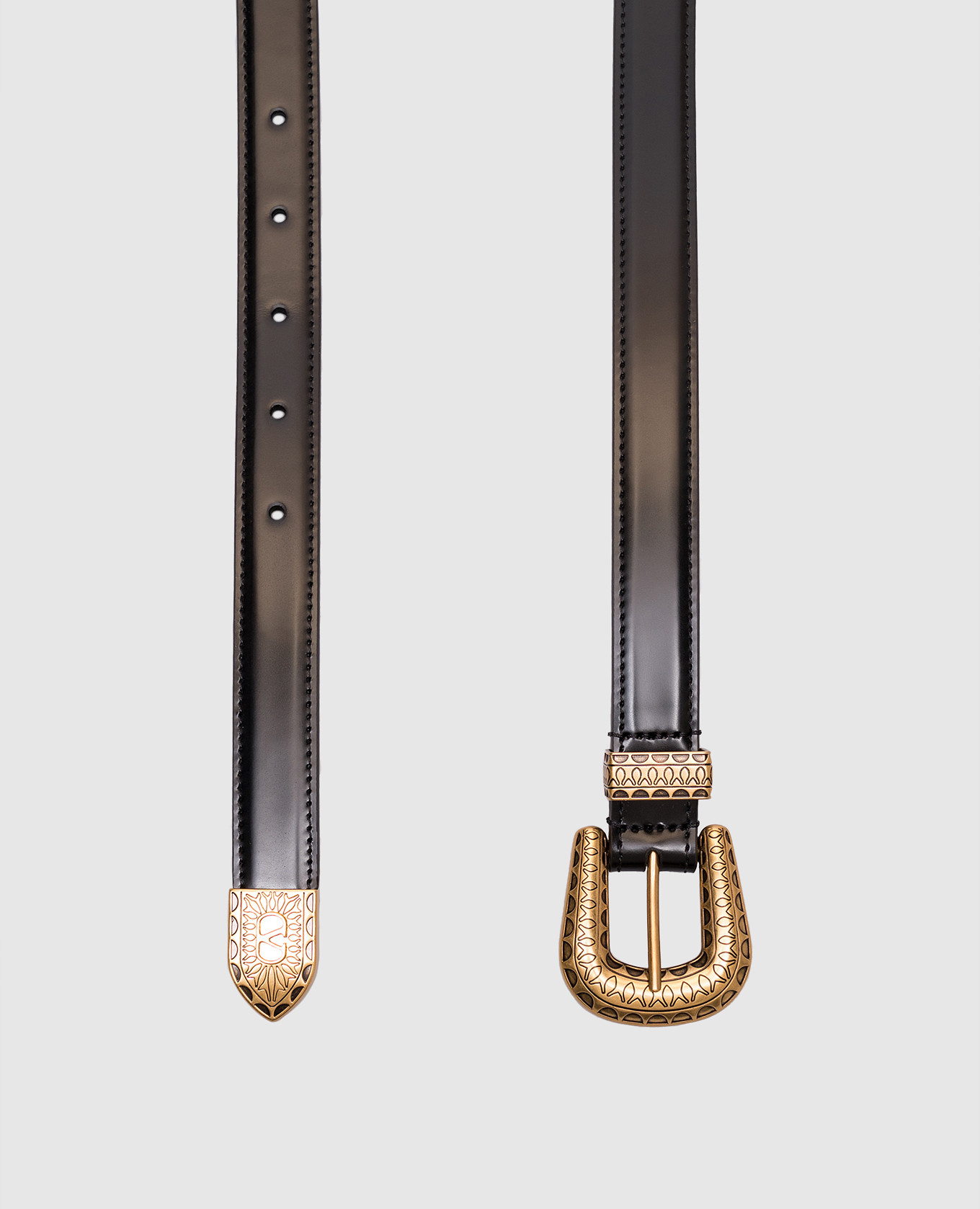 

Vlogo Signature Black Leather Belt Valentino