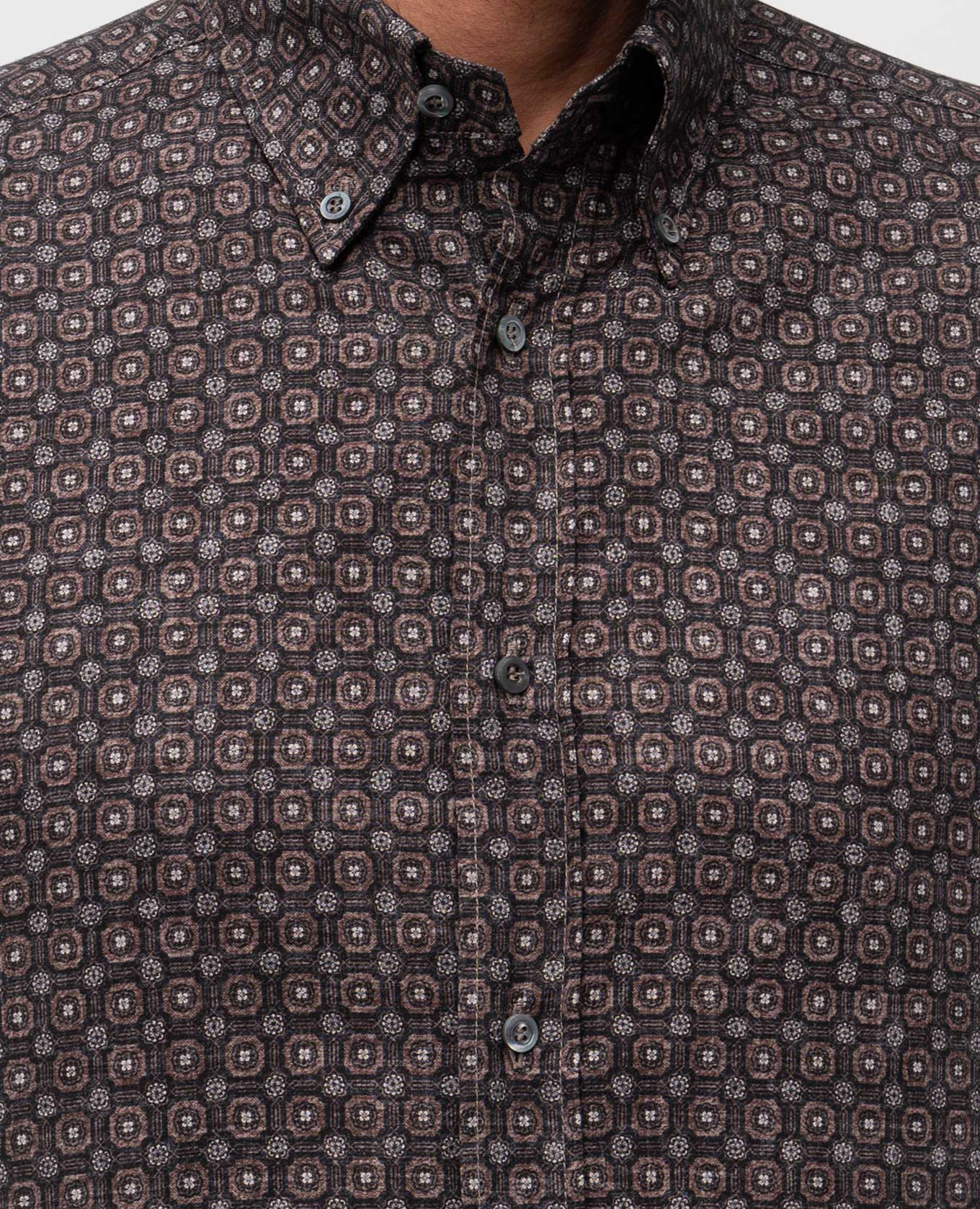 

Brown printed shirt Brunello Cucinelli