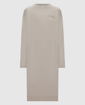 Peserico Green midi dress made of wool, silk and cashmere A92269F129283A