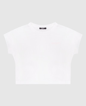 Balmain Children's white T-shirt with logo print BW8A31Z0116410