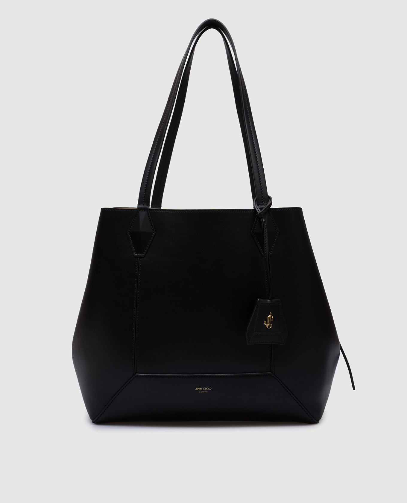 

Diamond black leather tote bag Jimmy Choo, Черный