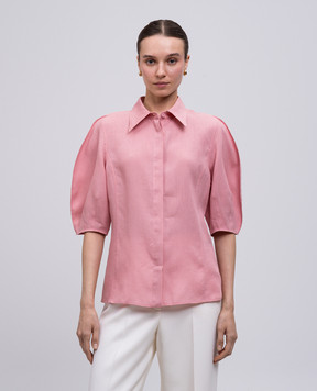 Gabriela Hearst Sansi pink linen blouse 2251018LA003