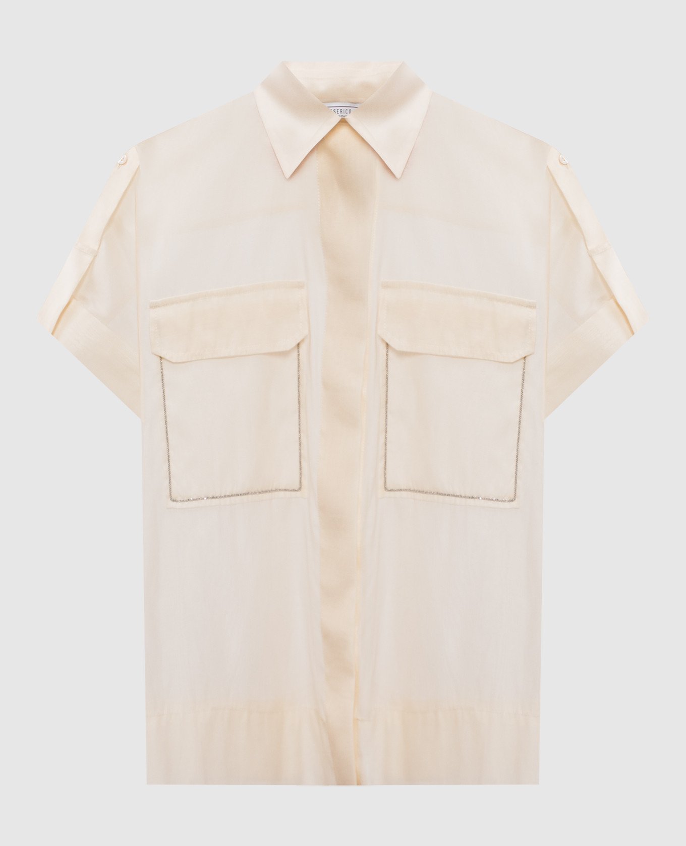 

Beige blouse with silk Peserico