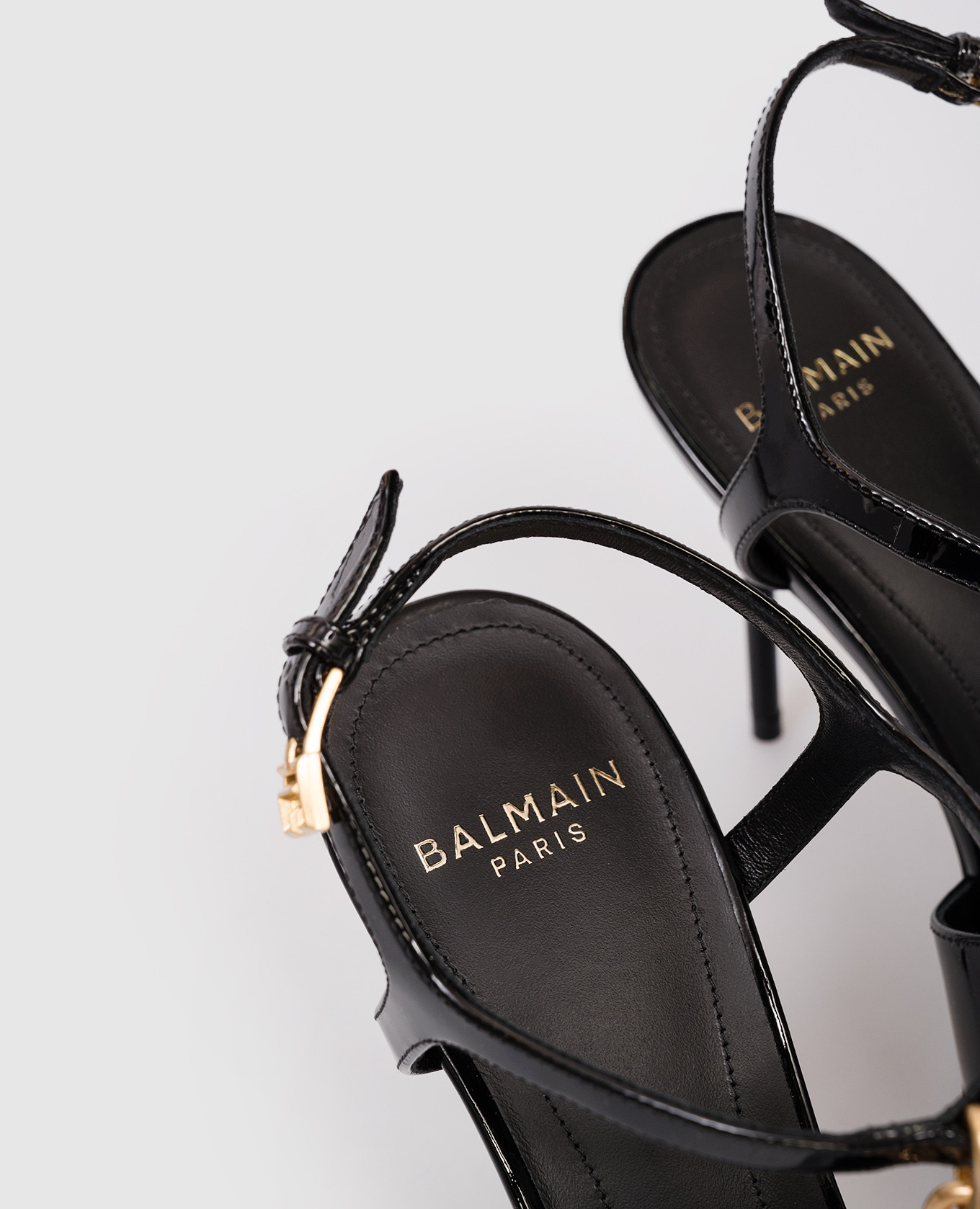 

Black patent leather Sync sandals Balmain
