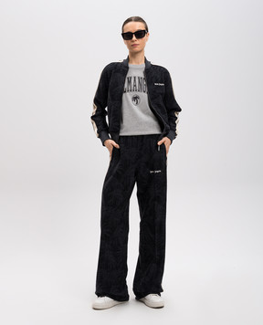 Palm Angels Grey T-shirt with logo print PMAA089S25JER001w